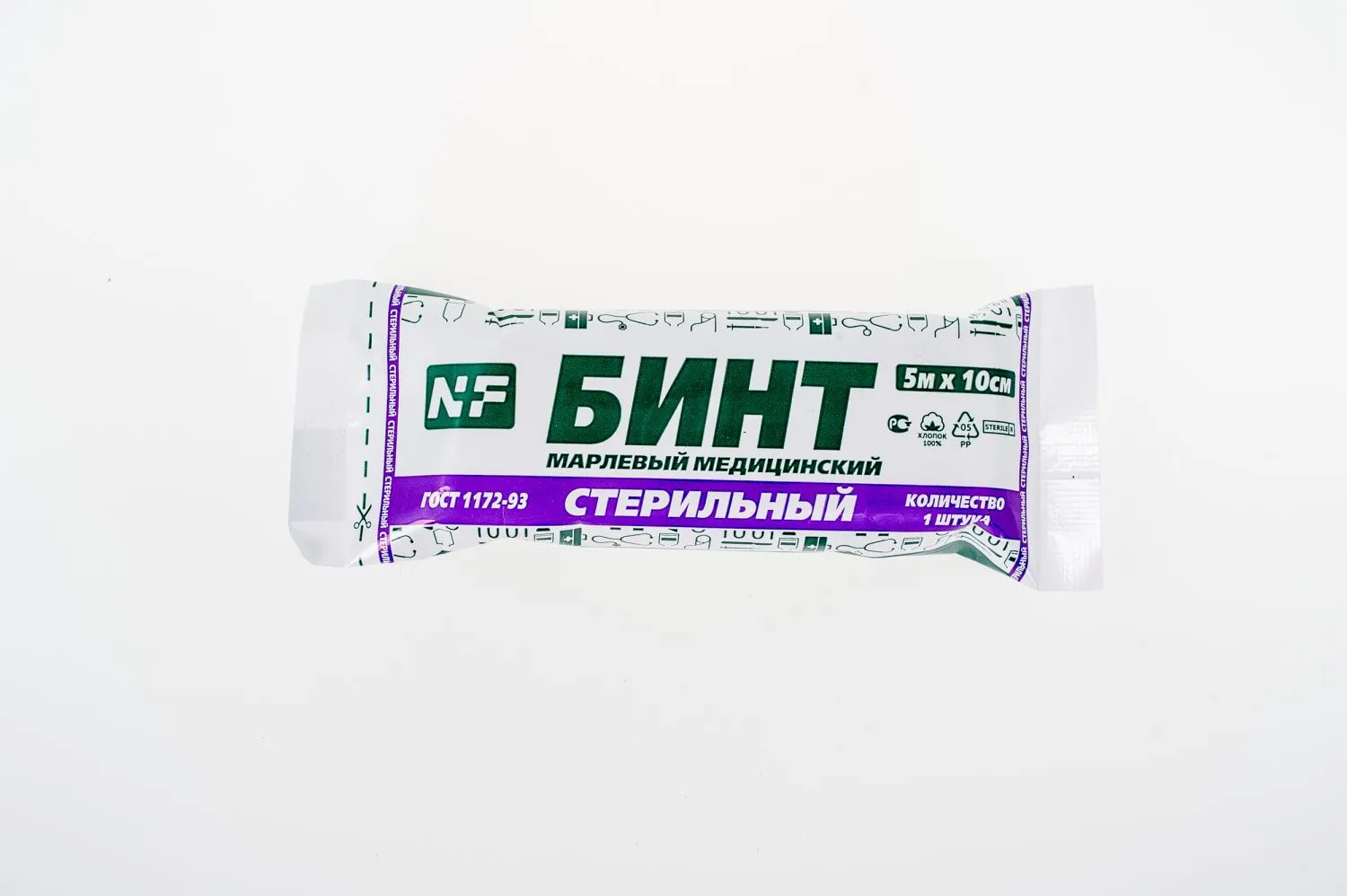 Бинт стериль. 5х10 (36) (по 550 шт) NF