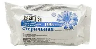 Вата хирургическая СТЕРИЛЬНАЯ 100 г. "Розовый Фламинго" /Ника/ 90
