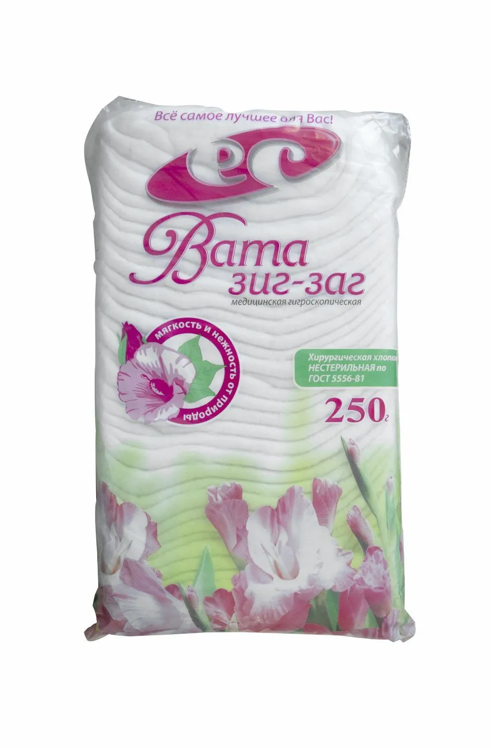 Вата хир. нестер. фас. 250г. ЗИГ-ЗАГ Емельян Савостин